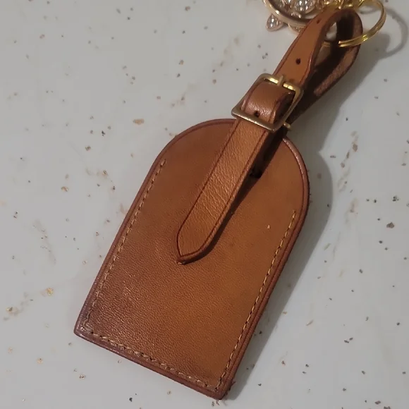 Louis Vuitton Brown Leather Luggage Tag - Picture 3 of 3